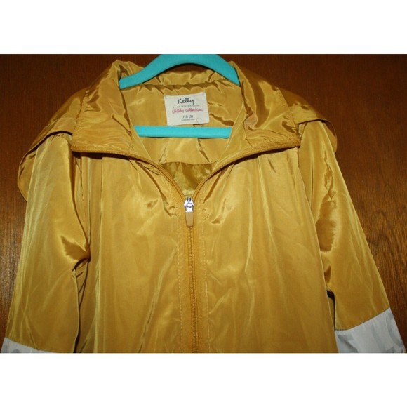 Kelly By 26 International Windbreaker Jacket Sz S(7/8) Gold White Stripe Love - Picture 2 of 10